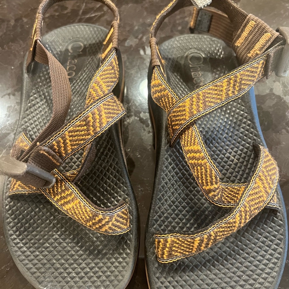 Chaco Brown and Orange Sandals